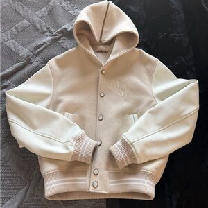Louis Vuitton Cream and White Varsity Jacket